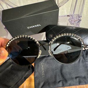 Chanel Pearl Round Sunglasses